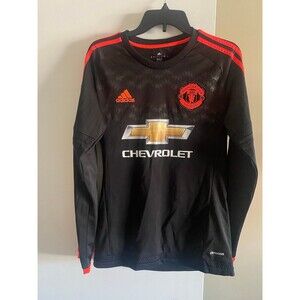 Adidas Manchester United Soccer Jersey Long Sleeve Bien #10 Size Adult Small